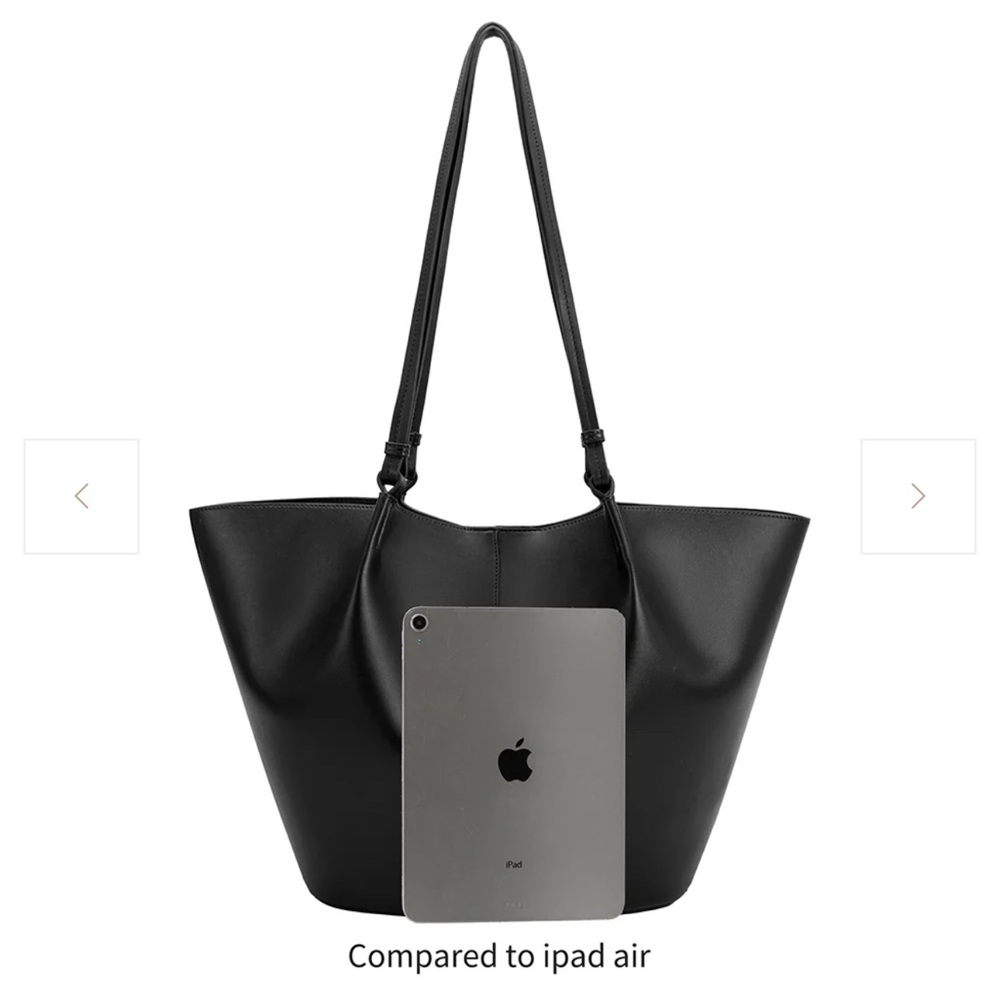 Melie Bianco Black Tote with Relaxed Structure - Picture 3 of 9